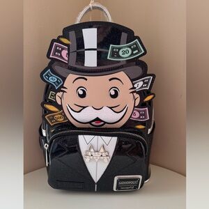 Loungefly Hasbro Monopoly 90th Anniversary Pennybags Cosplay Mini Backpack
